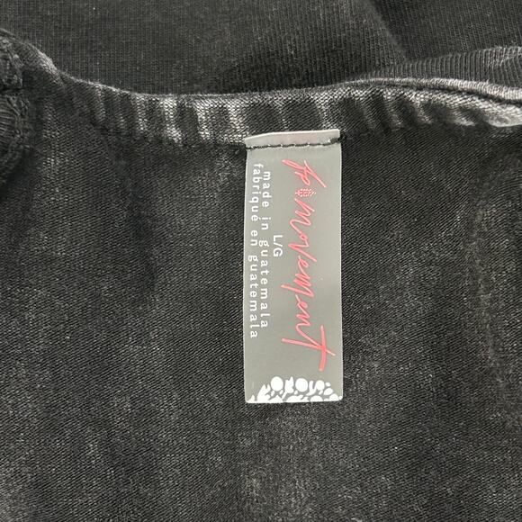 New Free People FP Movement Hot Shot Mini Dress in Black Washed - Picture 7 of 9